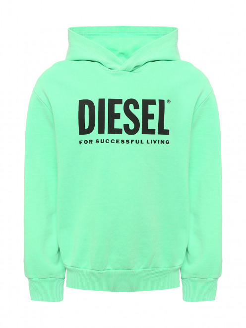 Толстовка из хлопка с принтом Diesel - Общий вид