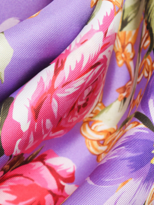 Платок из шелка с цветочным узором Moschino - Деталь