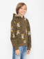 Толстовка из хлопка с узором Moschino  –  МодельВерхНиз