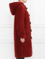 Пальто из мохера и шерсти с накладными карманами и контрастной отделкой Stella Jean  –  Модель Верх-Низ2