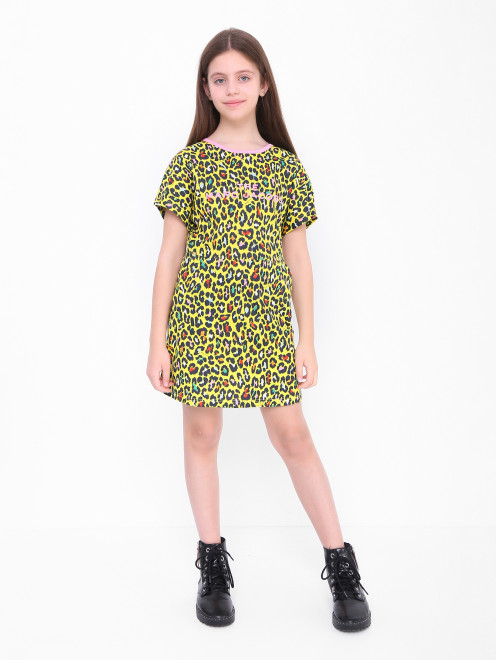 Хлопковое платье с карманами Little Marc Jacobs - МодельОбщийВид