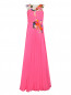 Платье-макси из шелка с цветочным узором Alberta Ferretti  –  Общий вид