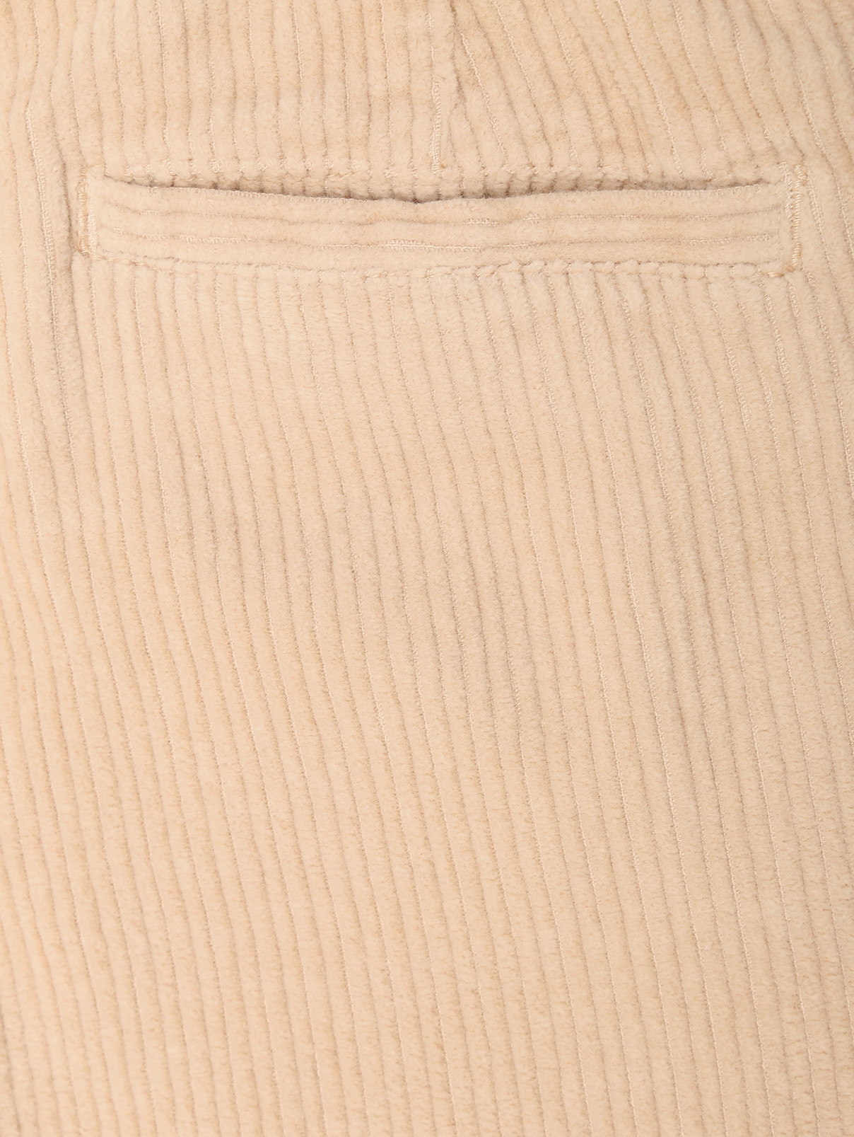 Прямые брюки из крупного вельвета Il Gufo  –  Деталь  – Цвет:  Бежевый