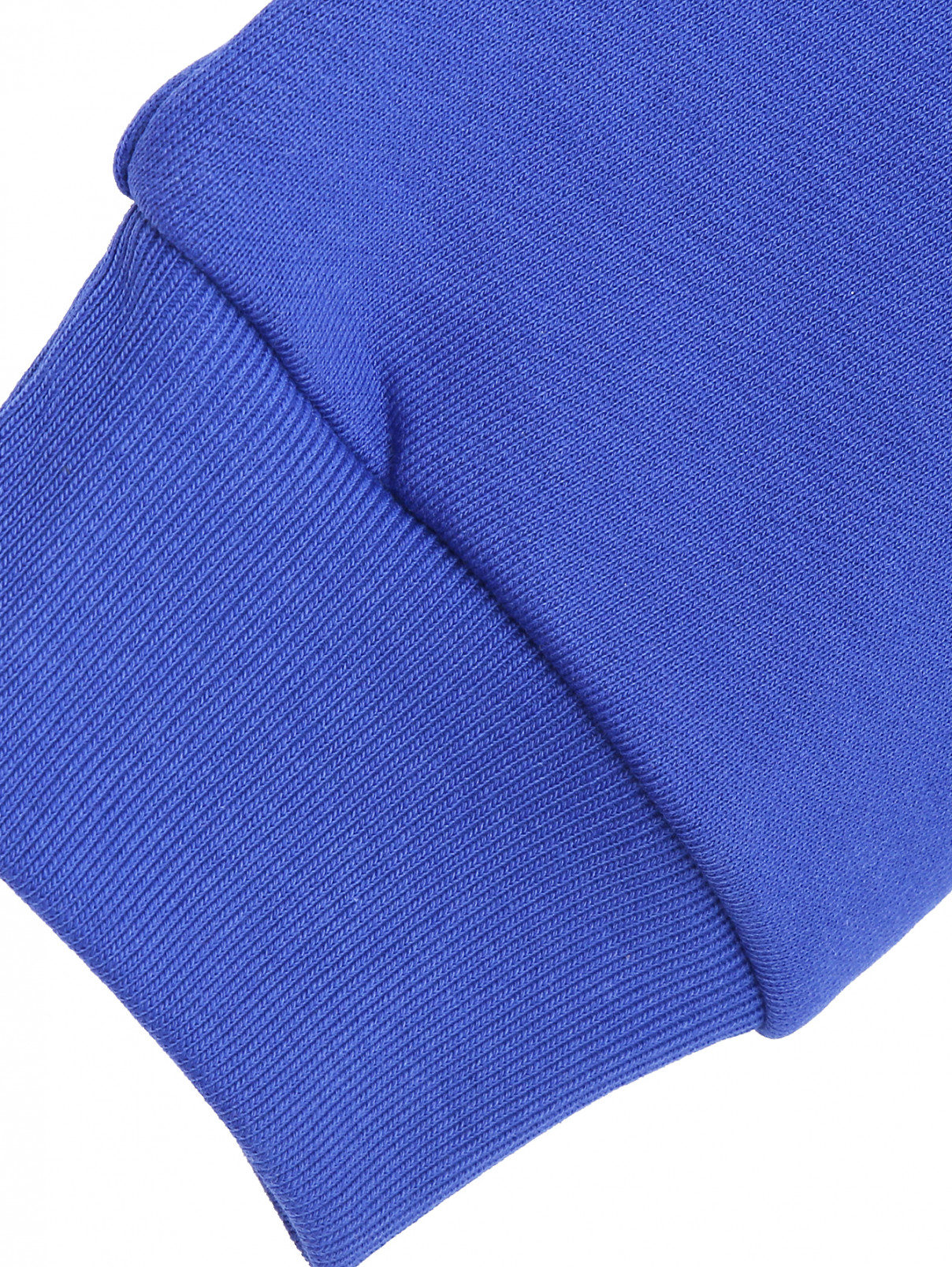 Свитшот из хлопка с принтом Marni  –  Деталь  – Цвет:  Синий