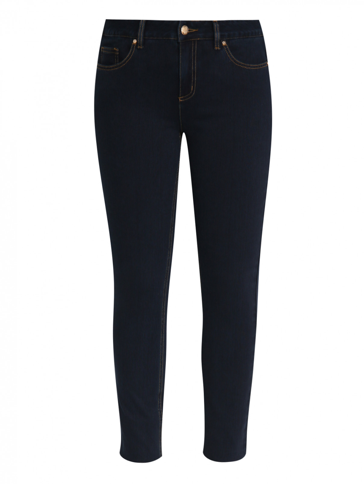 Узкие джинсы из плотного эластичного денима Ashley Graham x Marina Rinaldi  –  Общий вид  – Цвет:  Синий