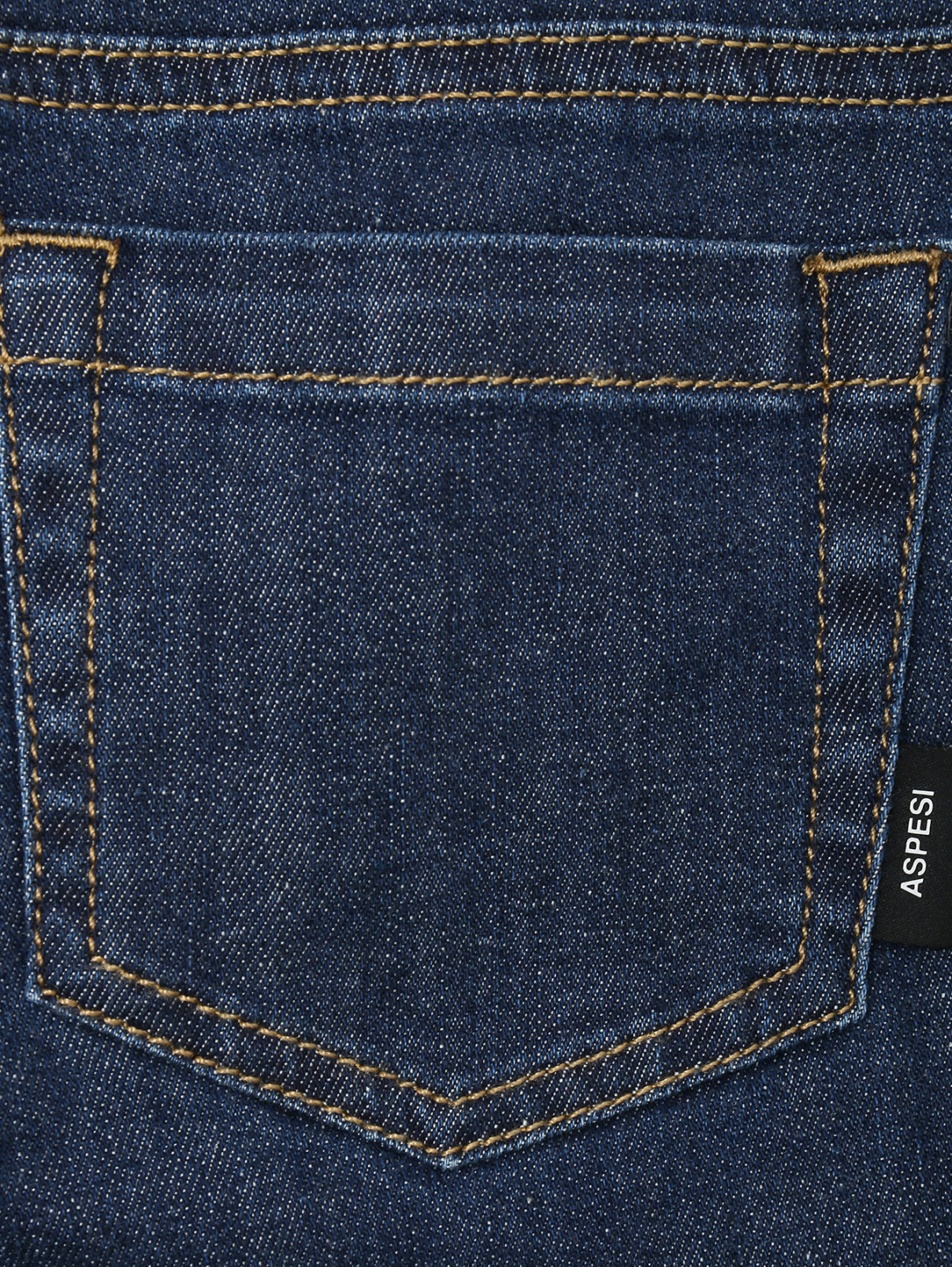 Широкие однотонные джинсы Aspesi  –  Деталь2  – Цвет:  Синий