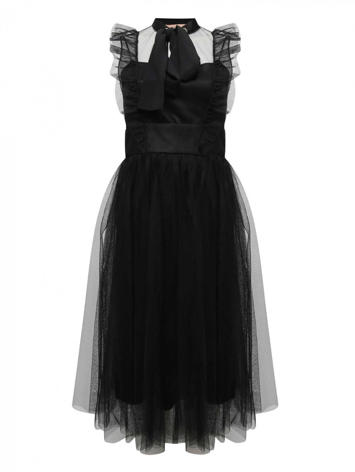 Полупрозрачное платье N21  –  Общий вид  – Цвет:  Черный