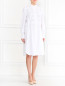 Платье-рубашка из хлопка с вышивкой Alberta Ferretti  –  Модель Общий вид