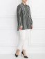 Блуза из шелка с узором "полоска" Marina Rinaldi  –  Модель Общий вид
