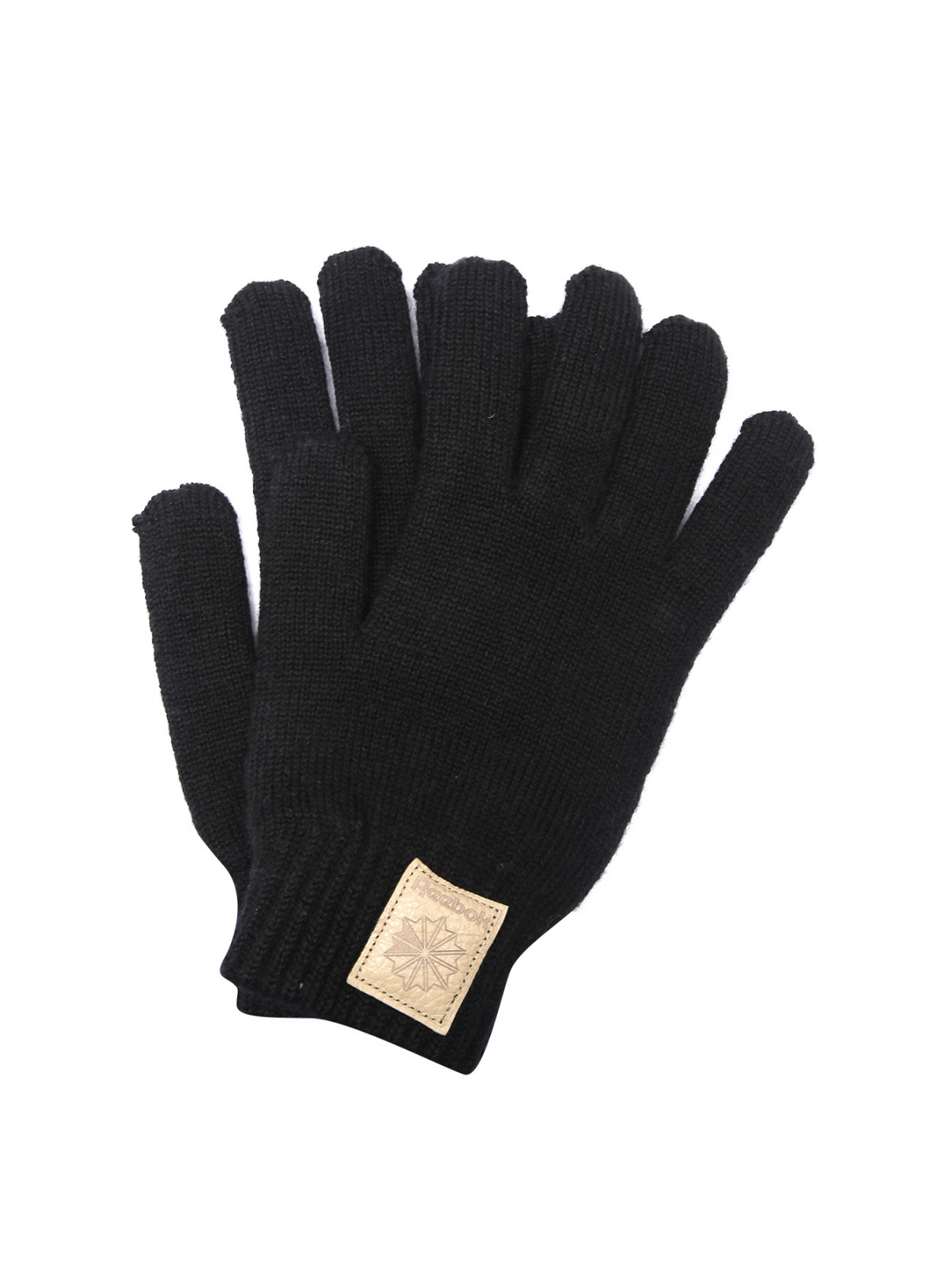 Перчатки из смешанной шерсти с логотипом Reebok Classic  –  Общий вид  – Цвет:  Черный