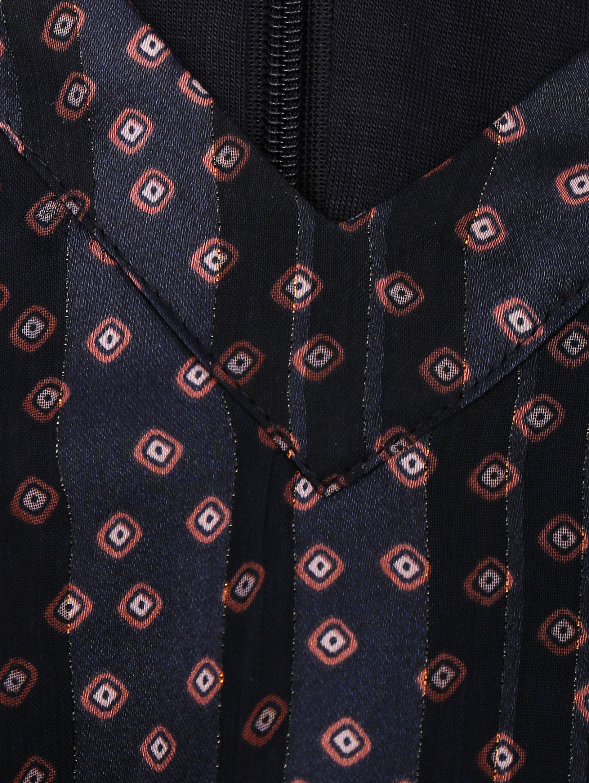 Платье свободного кроя с узором Comma  –  Деталь  – Цвет:  Синий