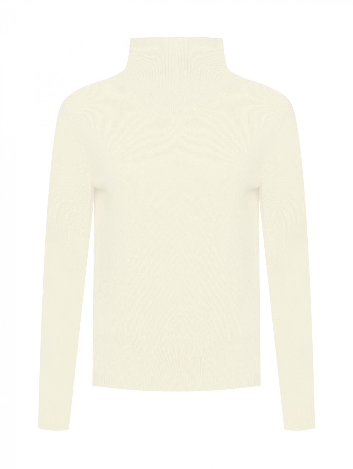 Базовый свитер из шерсти Max&Co  –  Общий вид  – Цвет:  Белый