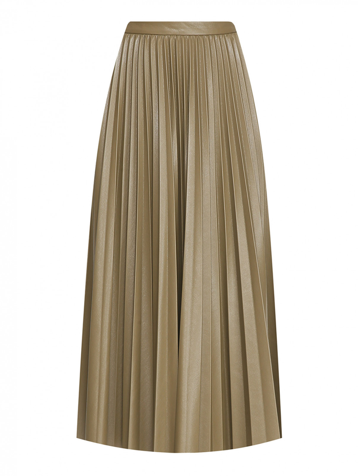 Плиссированная юбка-миди Weekend Max Mara  –  Общий вид  – Цвет:  Зеленый