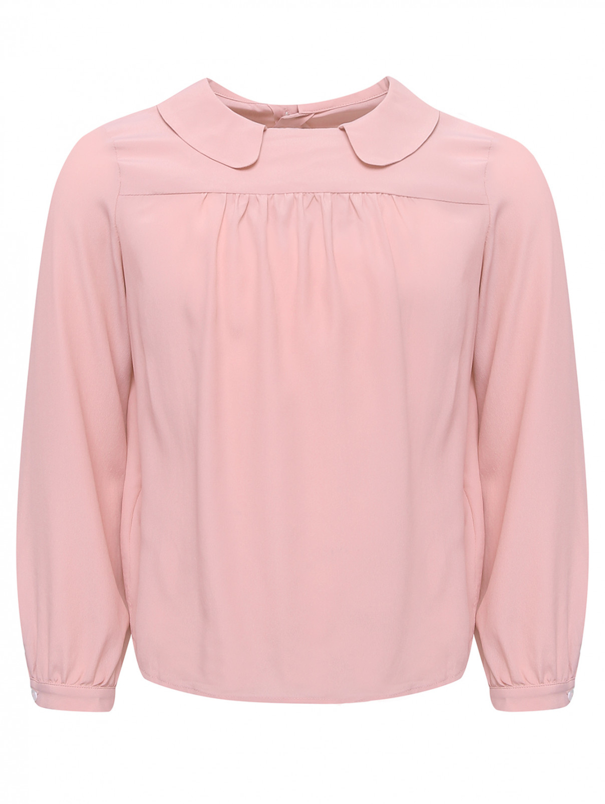 Блуза из смешанного шелка Simonetta  –  Общий вид  – Цвет:  Розовый