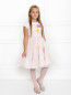 Платье с пышной юбкой и цветочным декором Aletta Couture  –  МодельОбщийВид