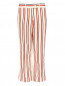 Укороченные свободные брюки из льна и хлопка с узором "полоска" Moschino  –  Общий вид