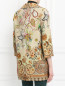 Пальто из хлопка и льна с цветочным узором Etro  –  Модель Верх-Низ1