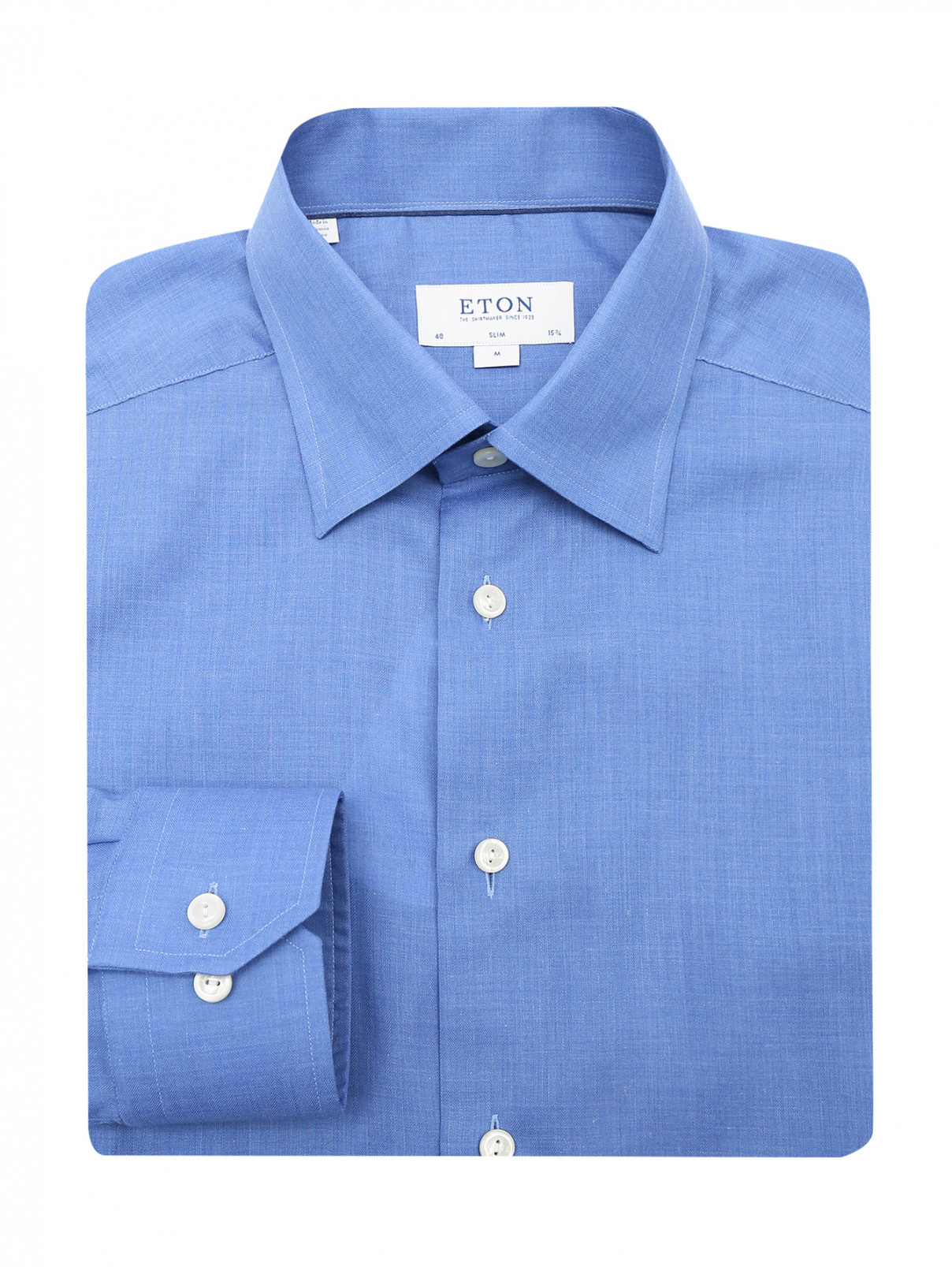Рубашка из хлопка Eton  –  Общий вид  – Цвет:  Синий