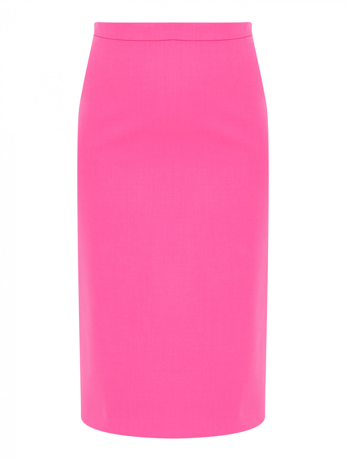 Юбка-миди из шерсти Ermanno Scervino  –  Общий вид  – Цвет:  Розовый