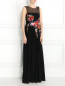 Платье-макси из шелка с цветочным узором Alberta Ferretti  –  Модель Общий вид