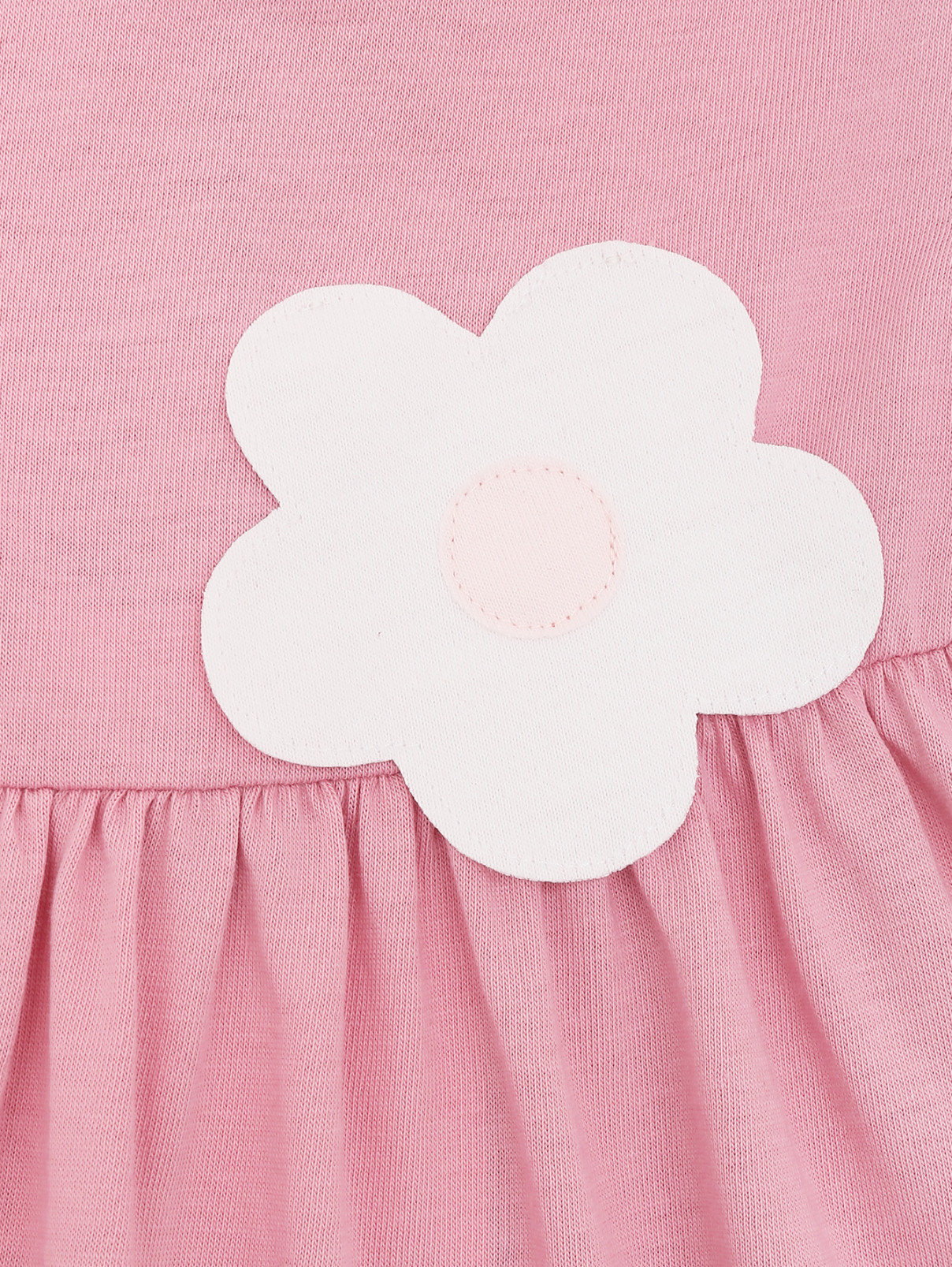 Трикотажное платье с аппликацией Il Gufo  –  Деталь1  – Цвет:  Розовый