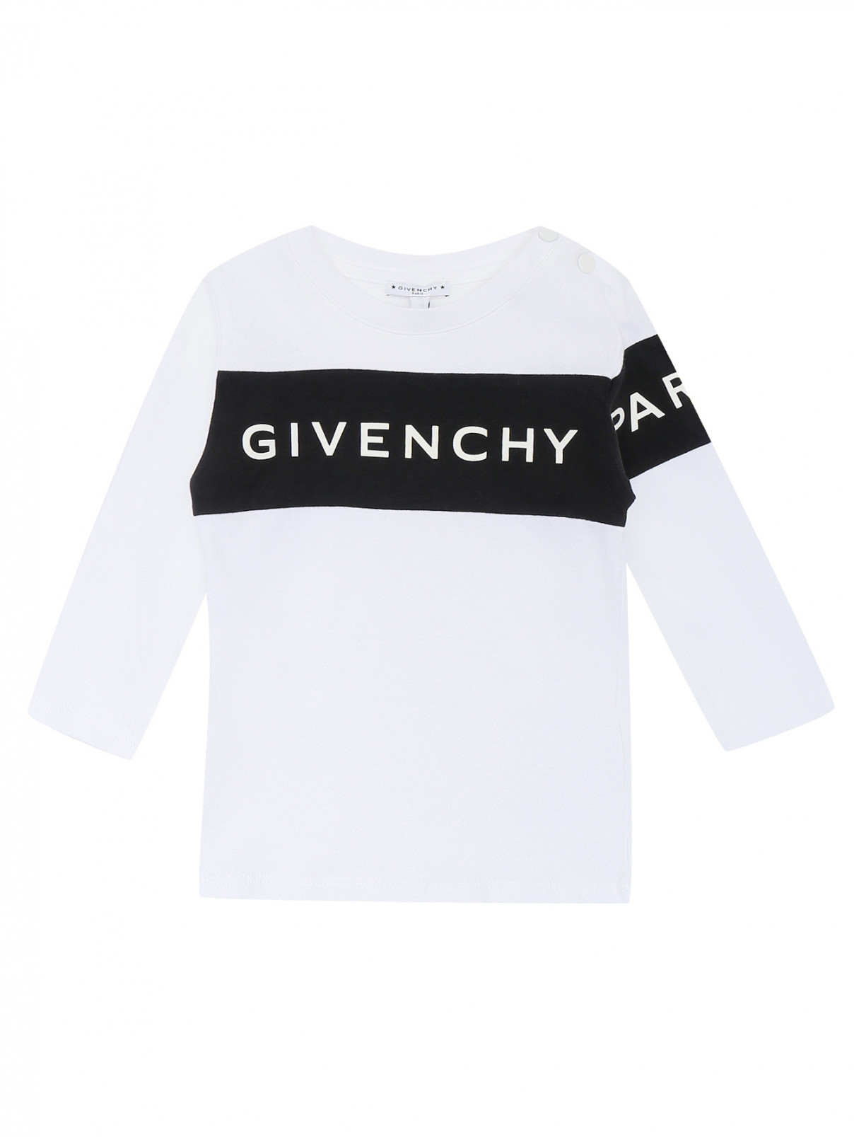 Лонгслив из хлопка Givenchy  –  Общий вид  – Цвет:  Белый