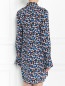 Платье из шелка свободного кроя с узором Tory Burch  –  МодельВерхНиз1