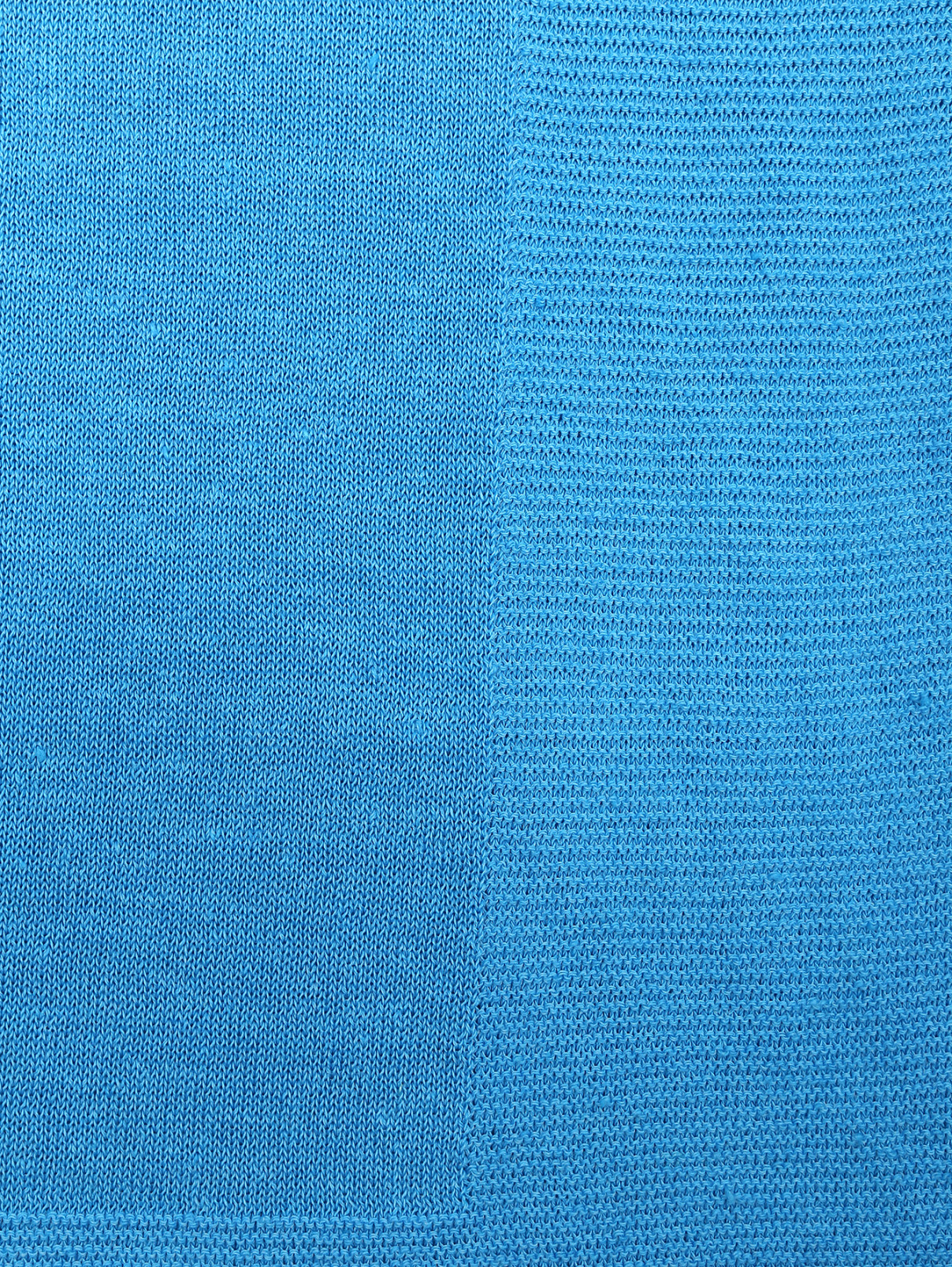 Джемпер однотонный из смешанного льна с коротким рукавом Marina Rinaldi  –  Деталь1  – Цвет:  Синий