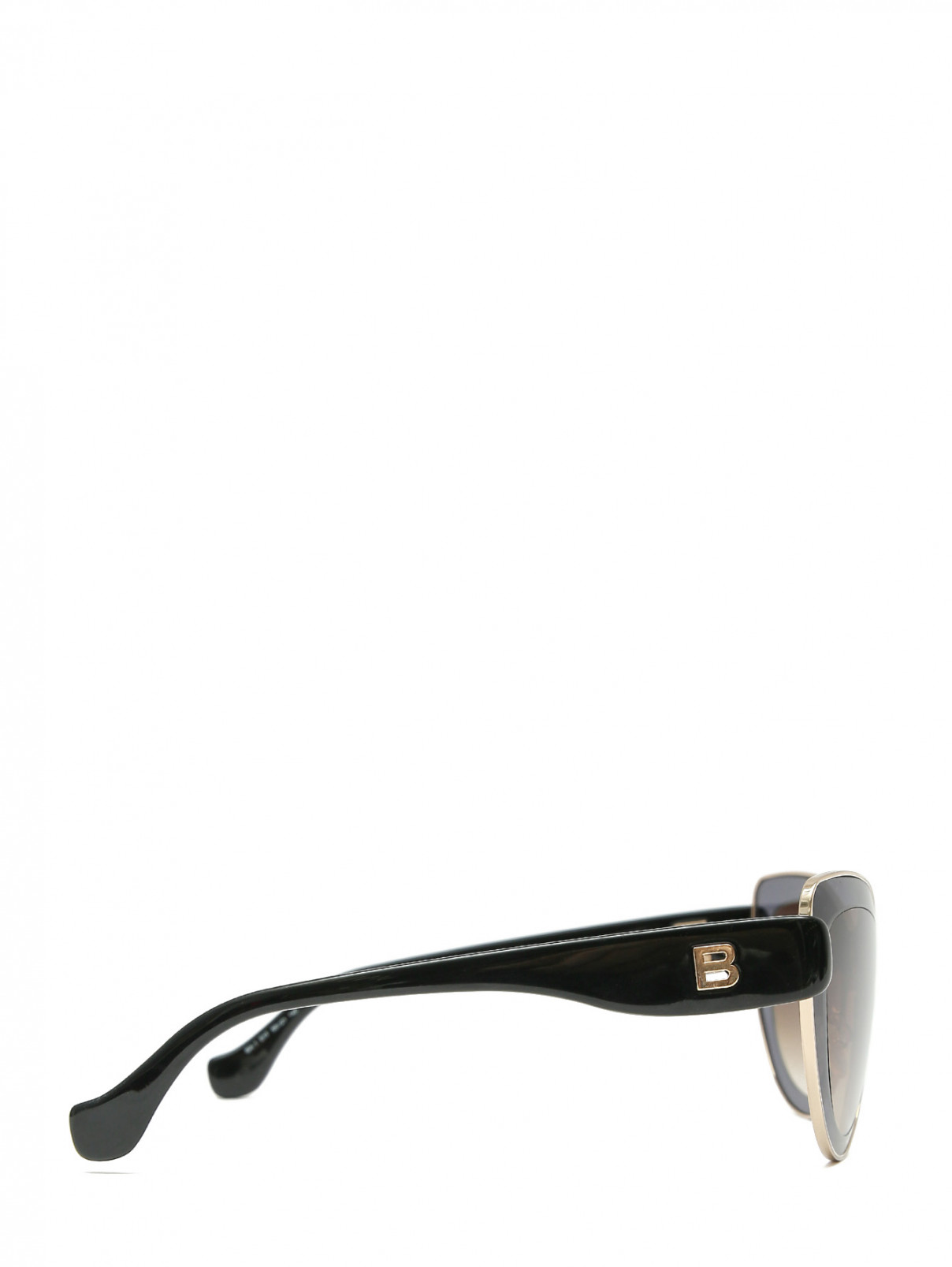 Очки солнцезащитные с металлической фурнитурой Balenciaga  –  Обтравка2  – Цвет:  Черный
