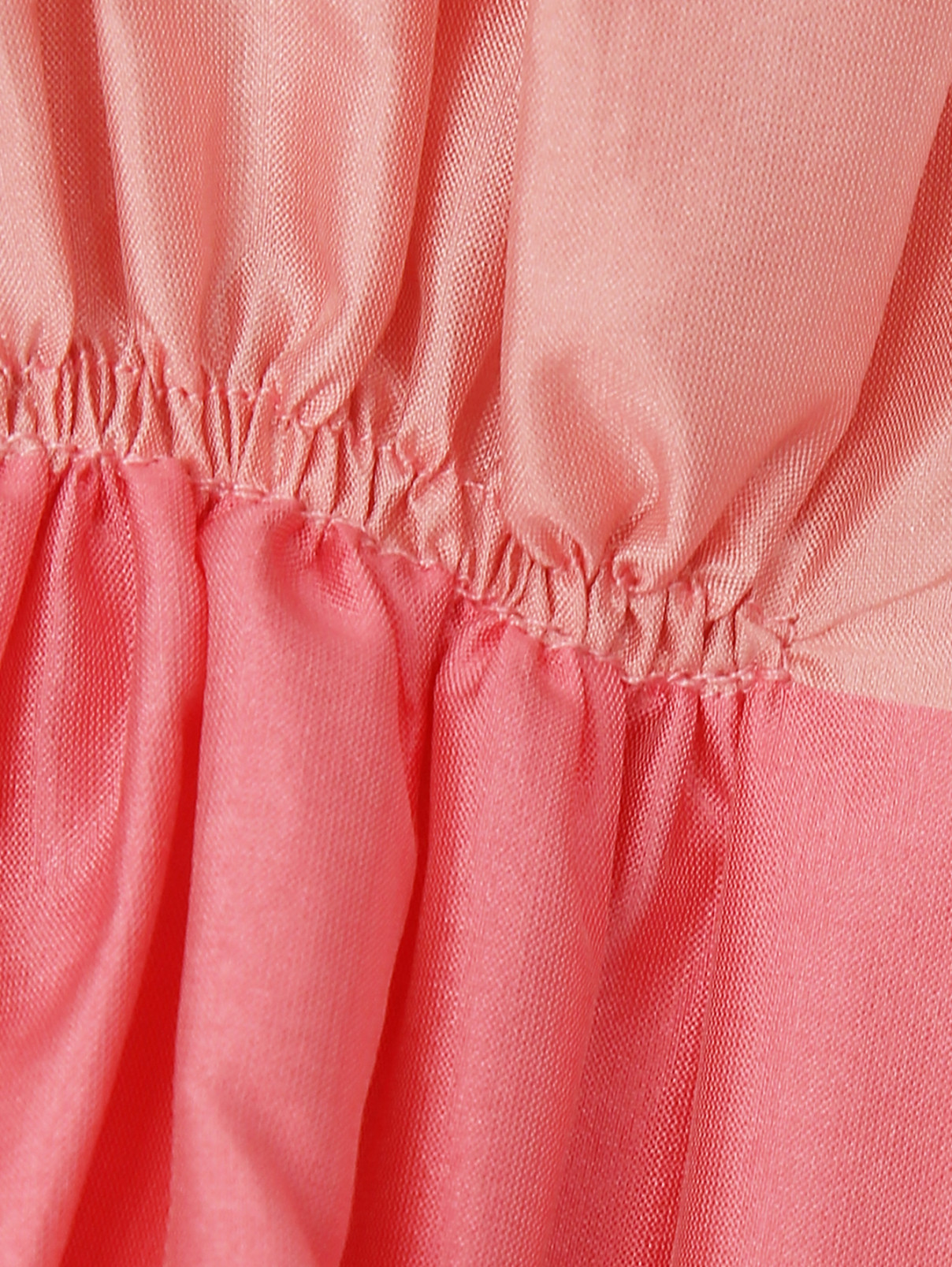 Платье-макси из шелка с пышной юбкой в полоску Carolina Herrera  –  Деталь1  – Цвет:  Розовый
