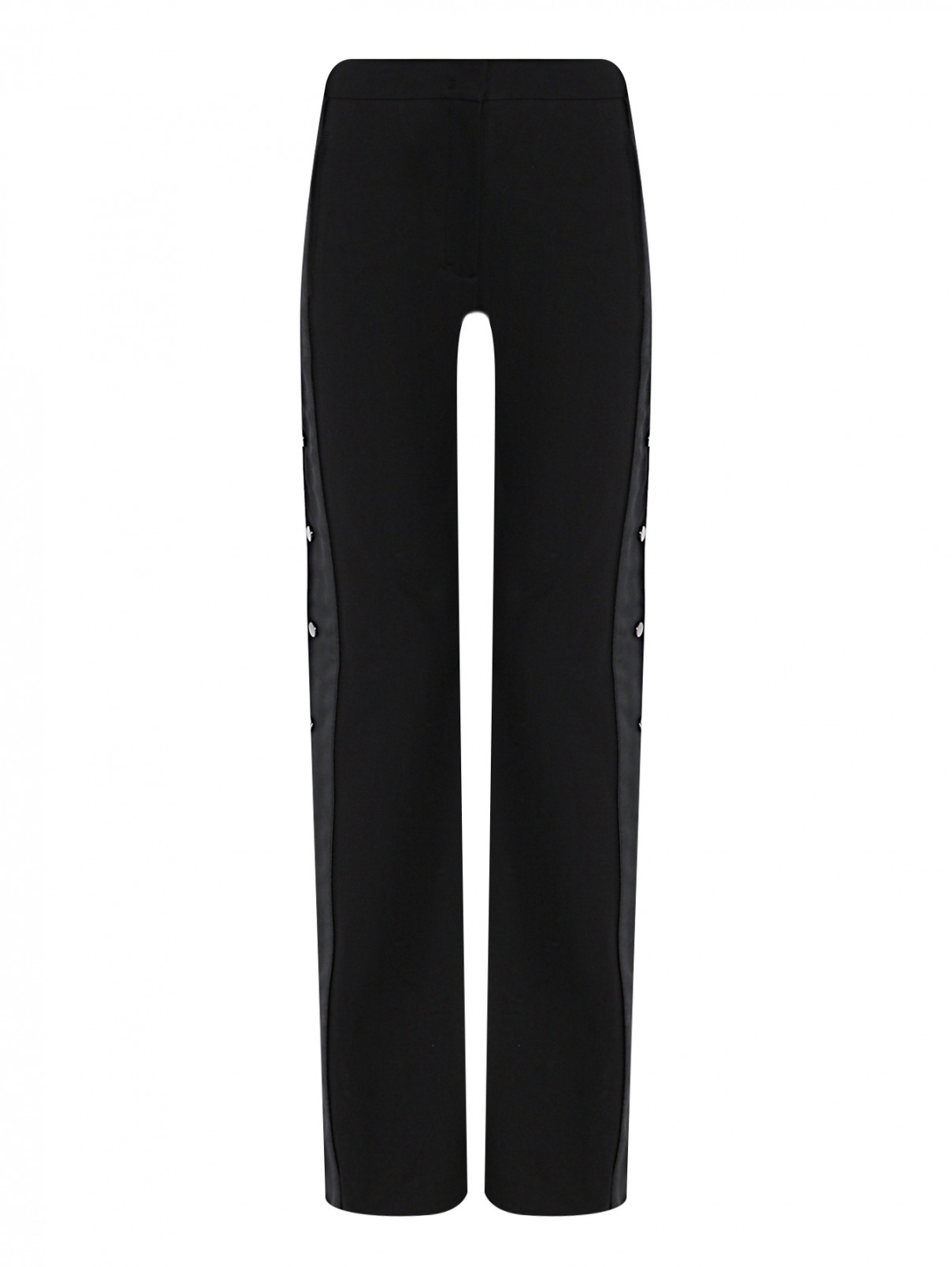Трикотажные брюки с лампасами Dorothee Schumacher  –  Общий вид  – Цвет:  Черный