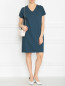 Платье из вискозы с V-образным вырезом Marina Rinaldi  –  МодельОбщийВид