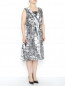 Платье из шелка с узором и кружевной отделкой Marina Rinaldi  –  Модель Общий вид
