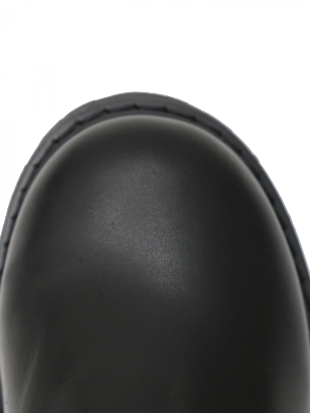 Кожаные ботинки с принтом Dsquared2  –  Обтравка3  – Цвет:  Черный