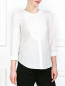Блуза из хлопка с декоративной отделкой Emporio Armani  –  Модель Верх-Низ