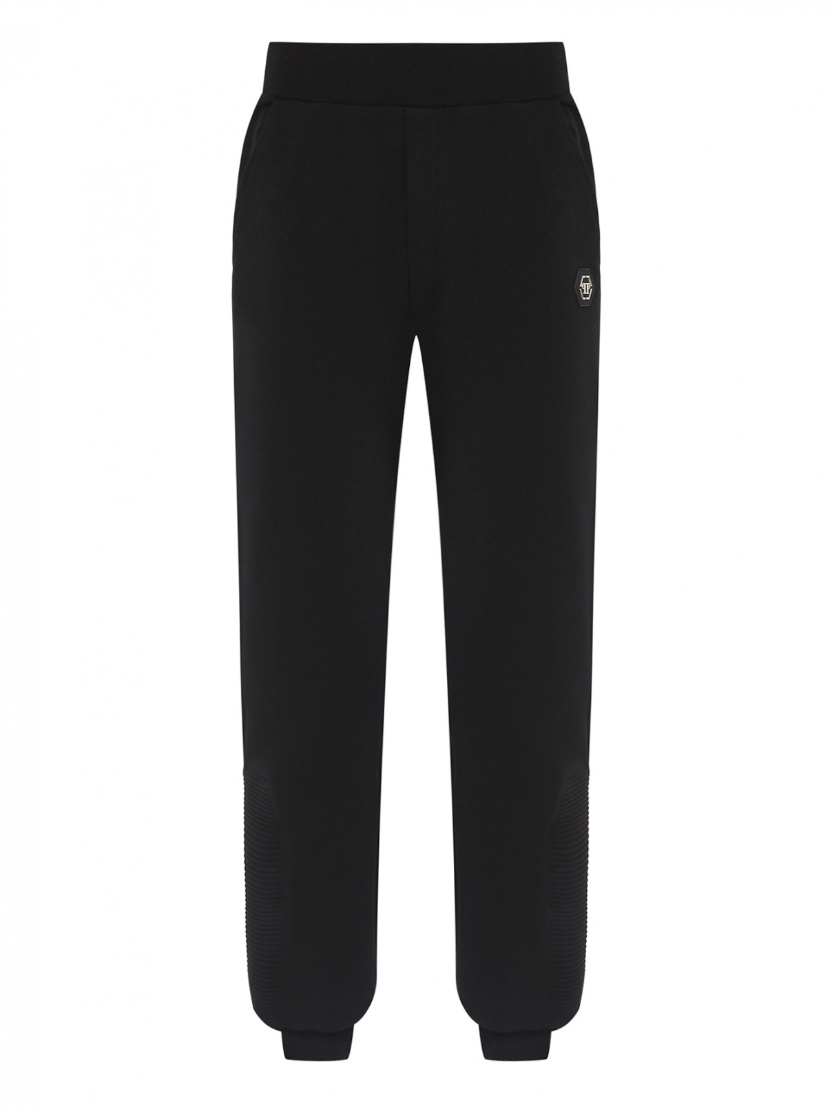 Трикотажные брюки с карманами Philipp Plein  –  Общий вид  – Цвет:  Черный
