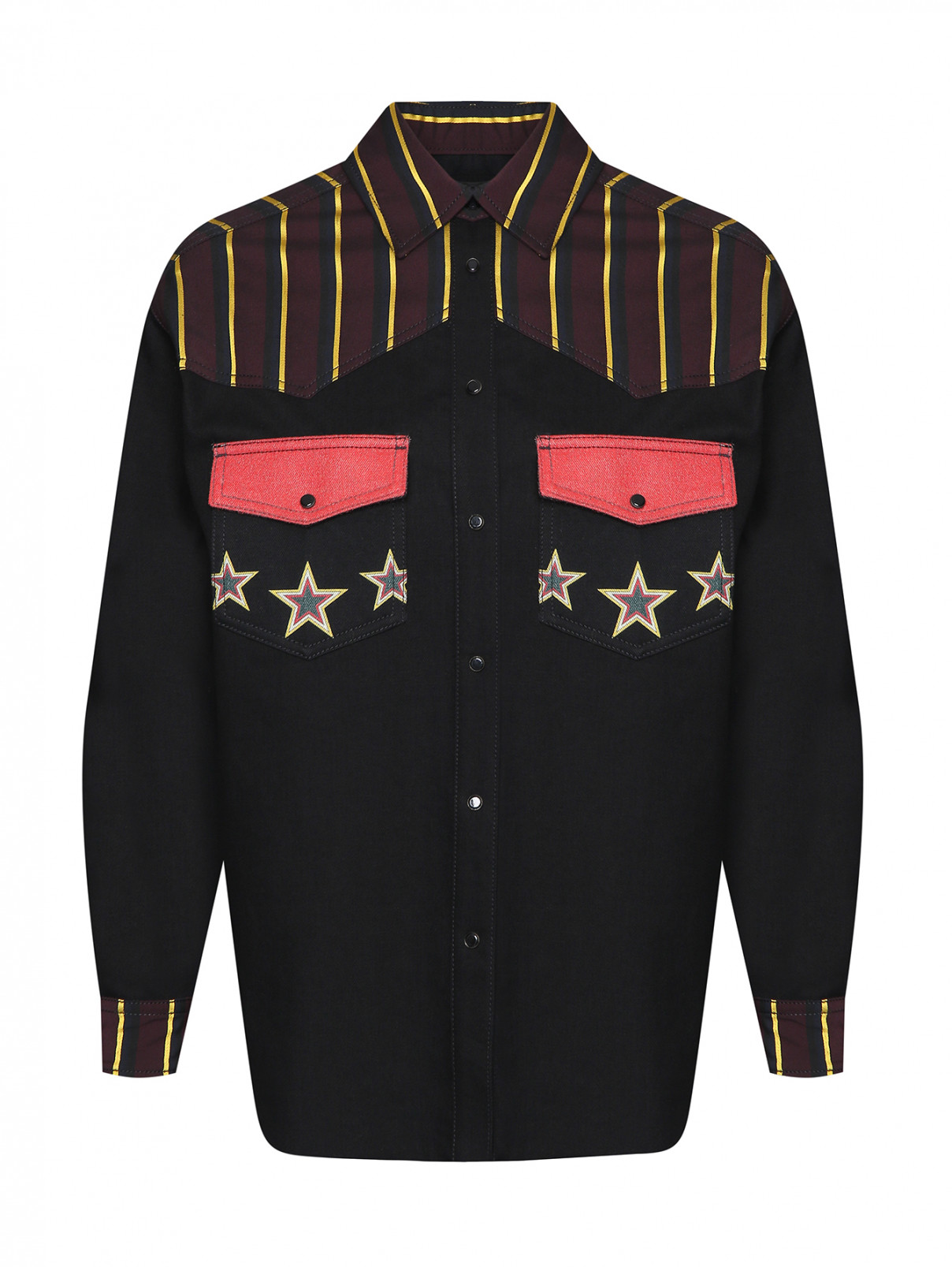 Куртка из хлопка с принтом Etro  –  Общий вид  – Цвет:  Черный