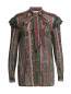 Блуза с длинным рукавом из шелка с узором Philosophy di Lorenzo Serafini  –  Общий вид