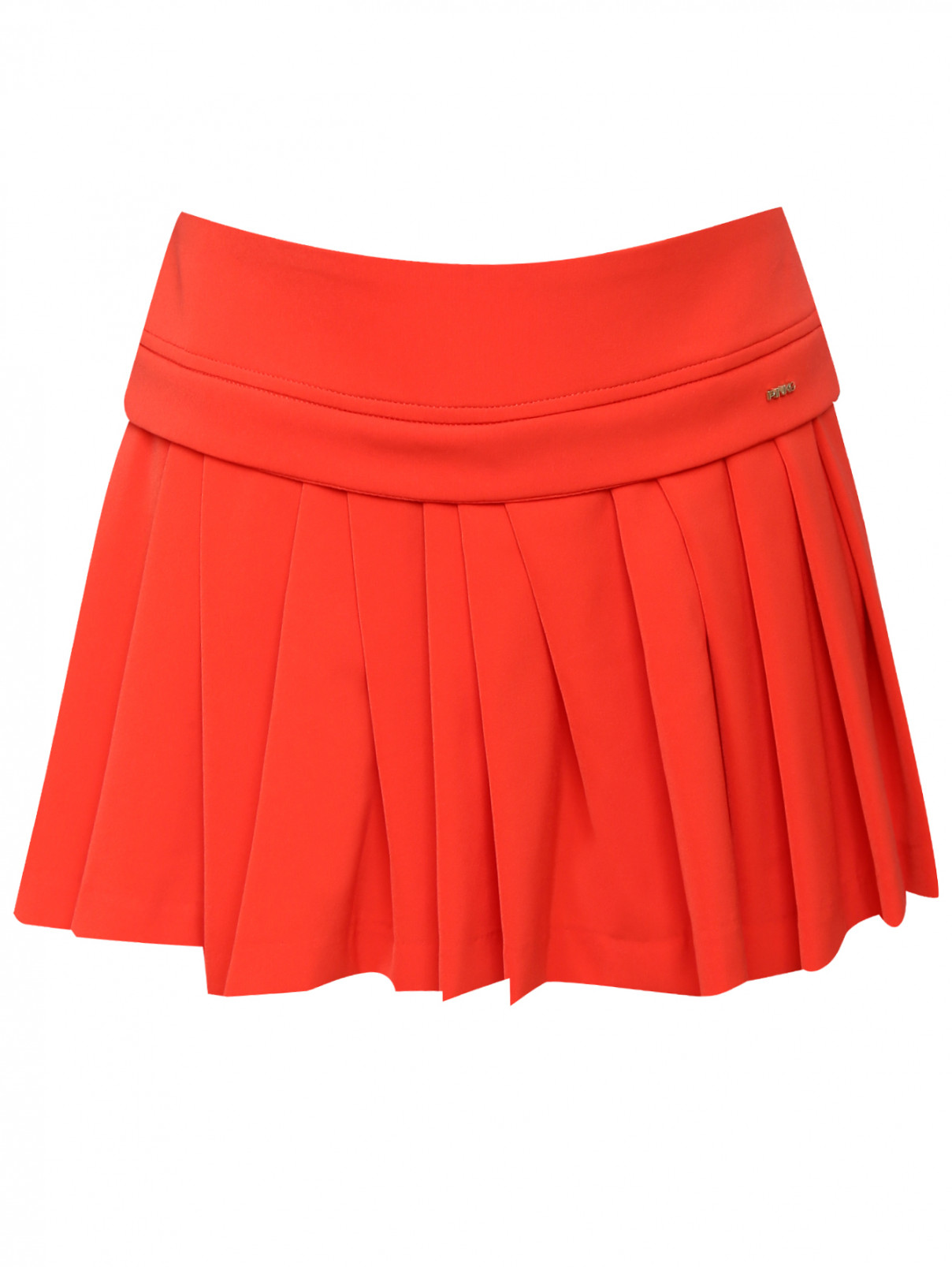 Юбка-шорты с плиссировкой Pinko Up  –  Общий вид  – Цвет:  Оранжевый