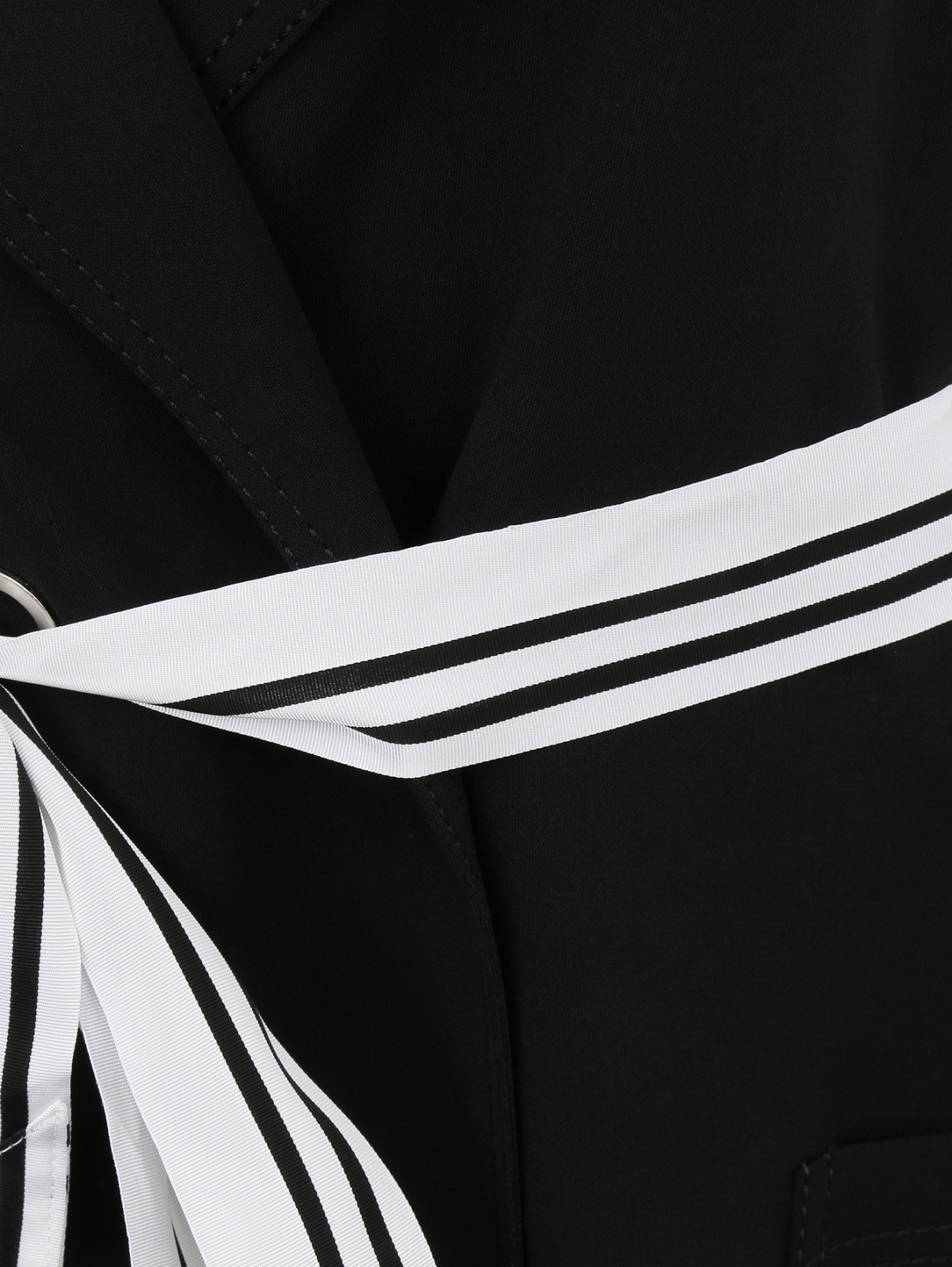 Жилет с контрастным поясом Marina Sport  –  Деталь  – Цвет:  Черный
