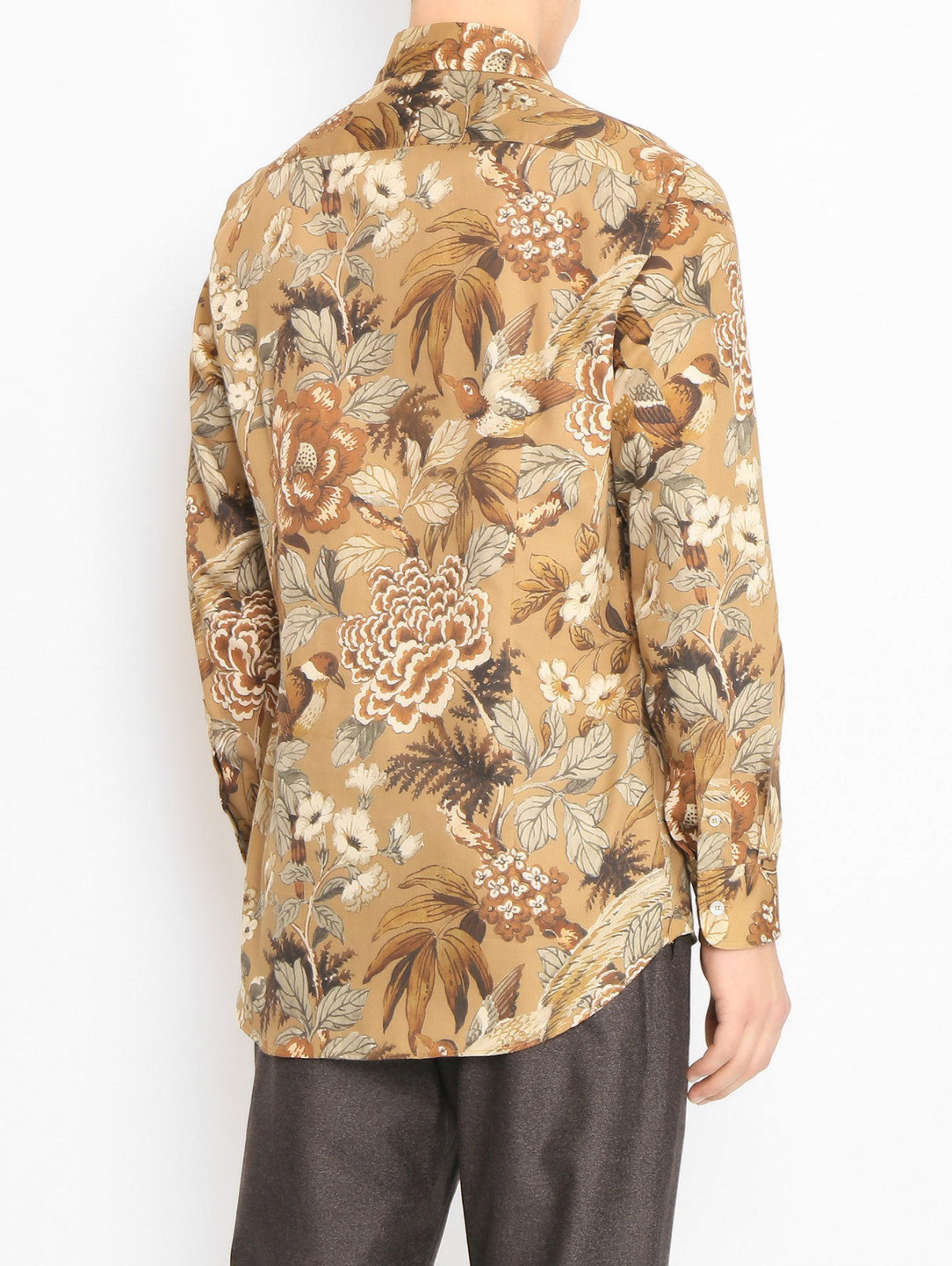 Рубашкка с цветочным узором Etro  –  МодельВерхНиз1  – Цвет:  Коричневый