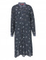 Расклешенное платье из вискозы с узором Marina Rinaldi  –  Общий вид