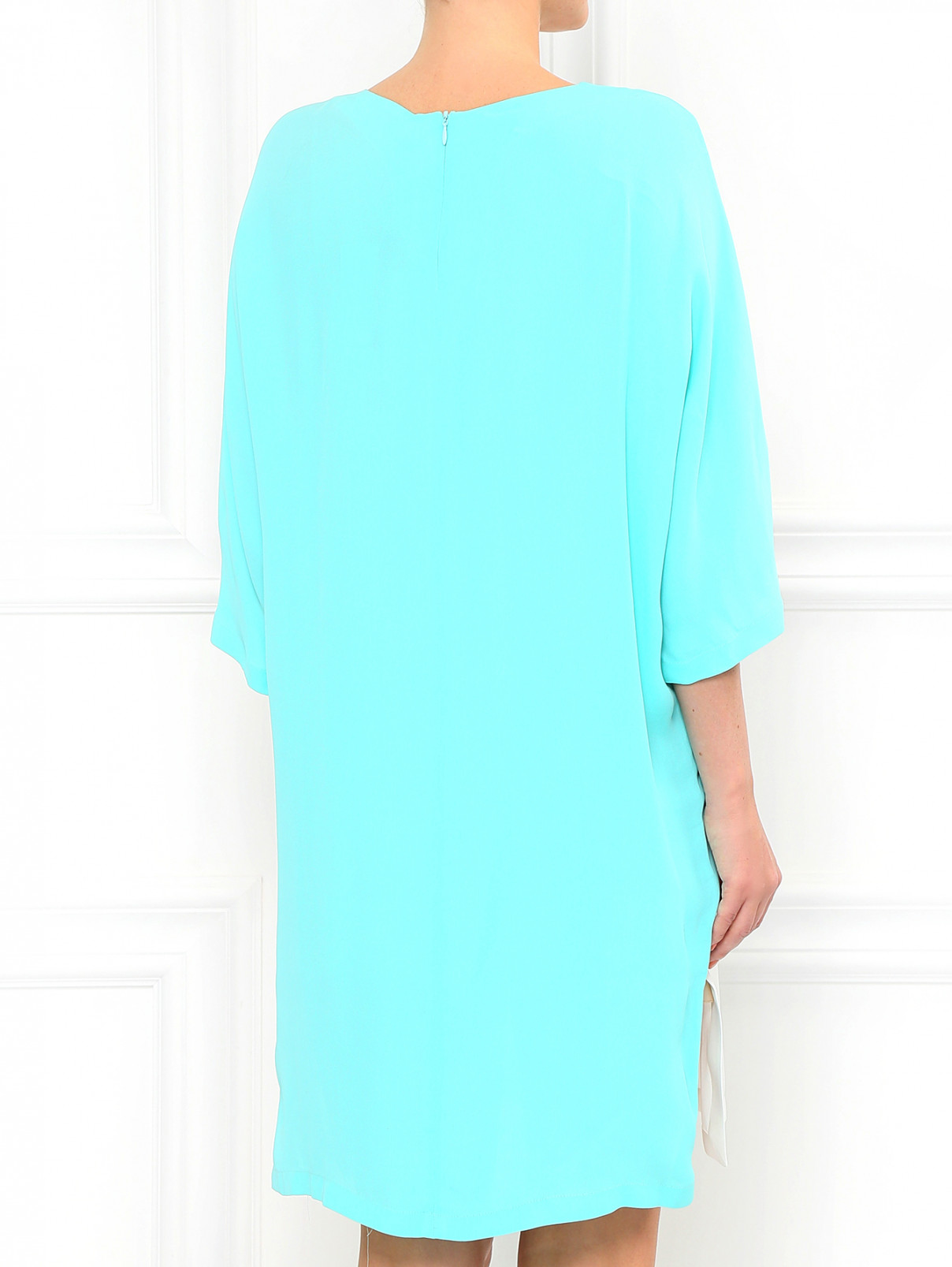 Платье свободного кроя с принтом Kira Plastinina  –  Модель Верх-Низ1  – Цвет:  Синий
