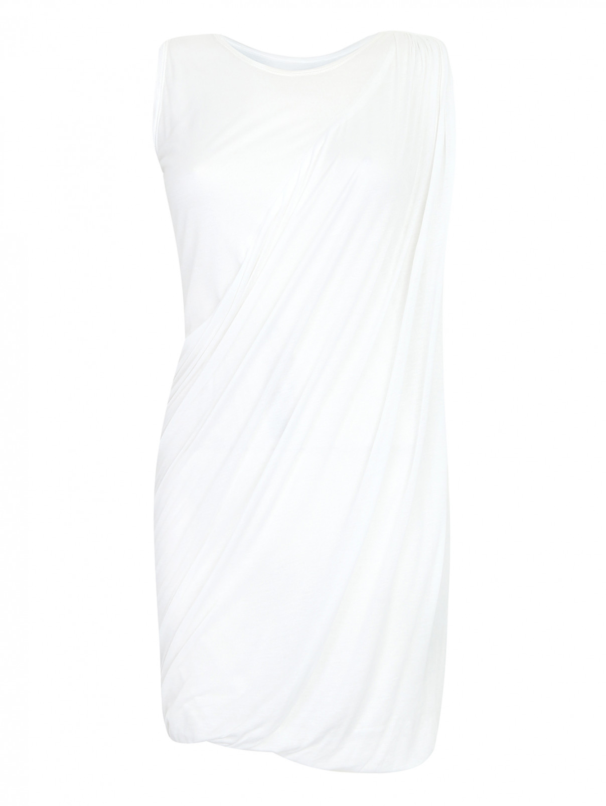Асимметричное платье-мини Yigal Azrouel  –  Общий вид  – Цвет:  Белый