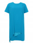 Платье прямого кроя с драпировкой и короткими рукавами Marina Rinaldi  –  Общий вид