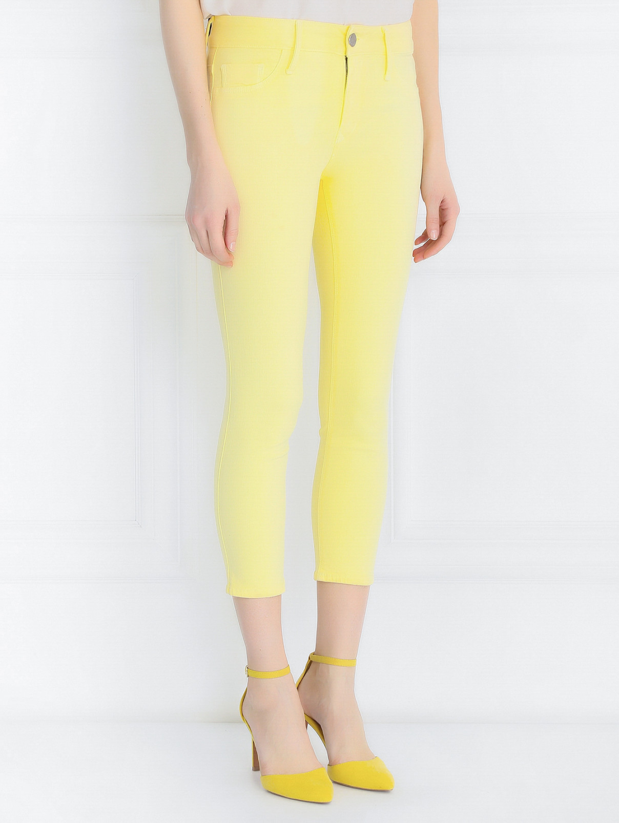 Укороченные джинсы узкого кроя Black Orchid  –  Модель Верх-Низ  – Цвет:  Желтый