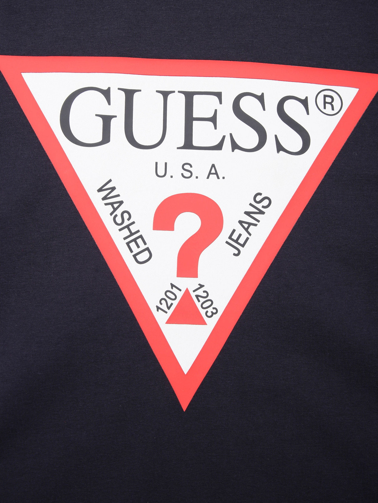 Толстовка из хлопка с принтом Guess  –  Деталь  – Цвет:  Синий