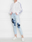 Блуза из вискозы, прямого кроя Calvin Klein  –  МодельОбщийВид