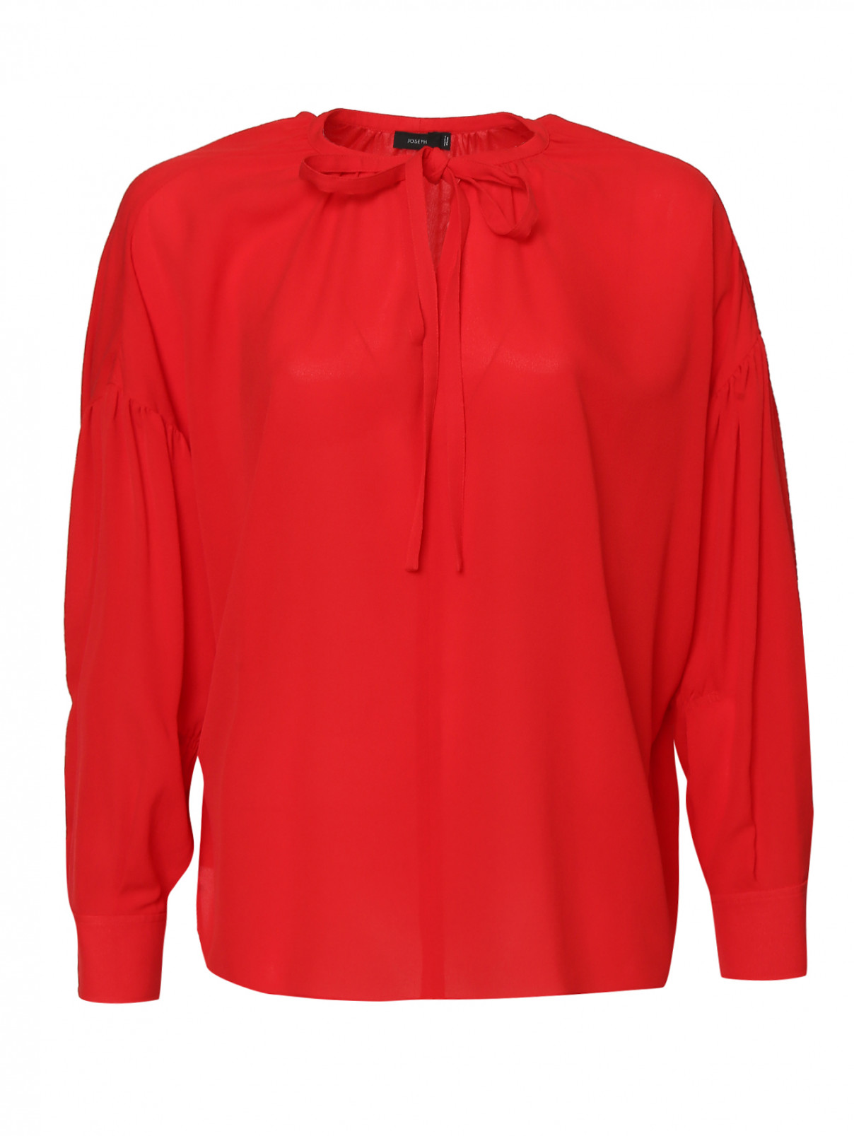 Блуза из шелка свободного силуэта Joseph  –  Общий вид  – Цвет:  Красный