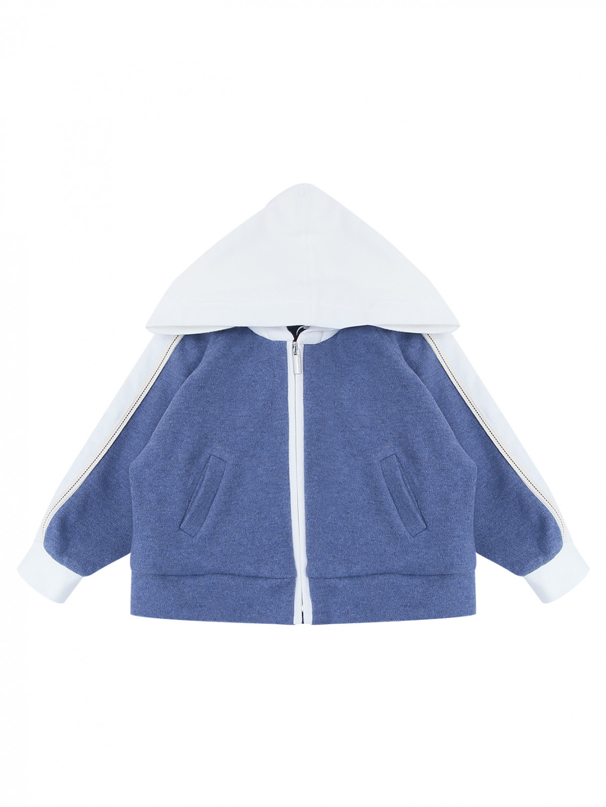 Толстовка с карманами и капюшоном Aletta  –  Общий вид  – Цвет:  Синий